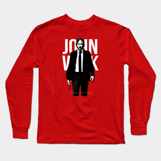 John Wick Long Sleeve T-Shirt by RYVEcreative